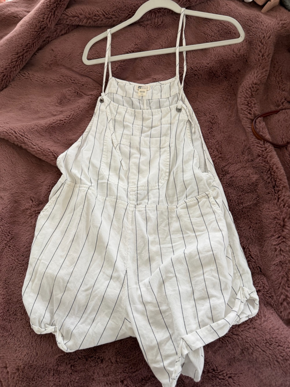Billabong Wild Pursuit Striped White Romper